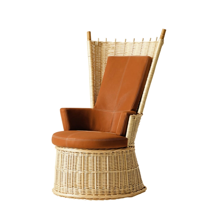 Fauteuil HOTTE Cuir Voyage Naturale CASSINA