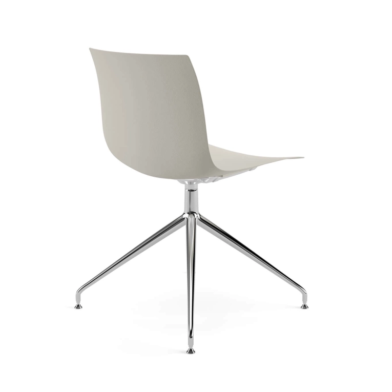 Dining Chair CATIFA RE 46 Beige, Chrome Base ARPER