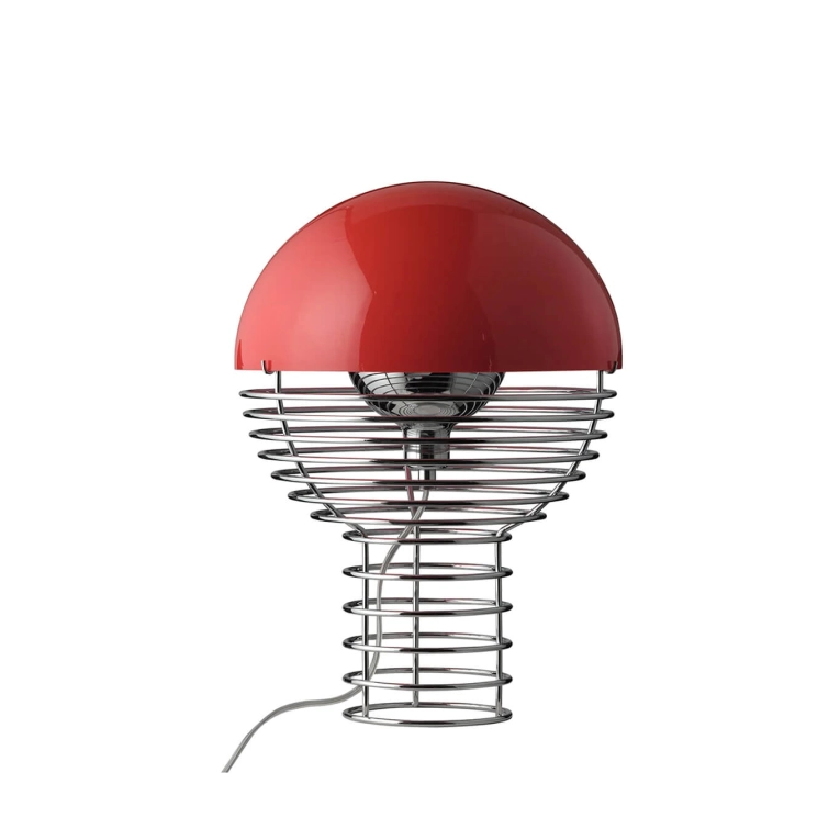 Lampe à poser WIRE Ø 30 Rouge VERPAN