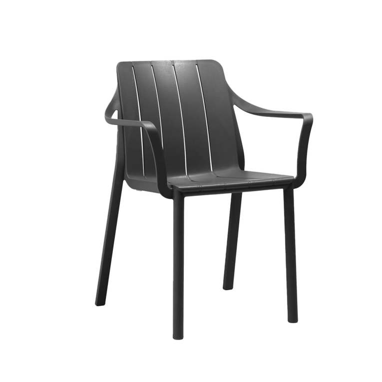 Chaise extérieure TIBERINA avec accoudoirs Anthracite NARDI