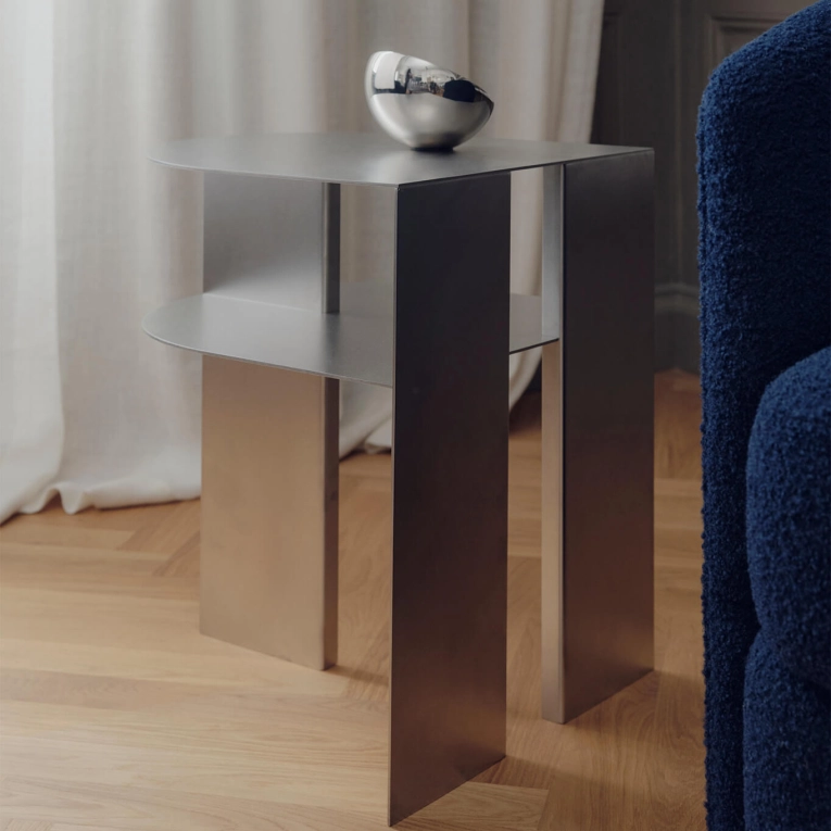 Table d'appoint guéridon RAND Acier inoxydable NEW WORKS