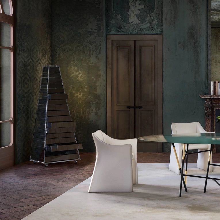 Meuble de rangement PYRAMID Noir CAPPELLINI