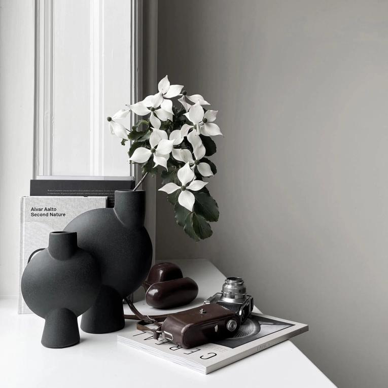 Vase SPHERE BUBL medio Noir 101 COPENHAGEN