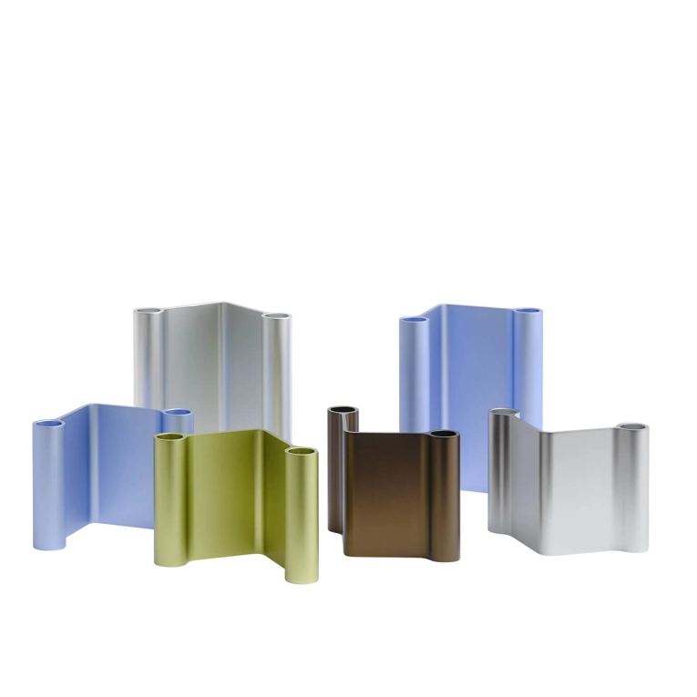 Photophore, bougeoir et bougie PAIR H 18 Vert MUUTO