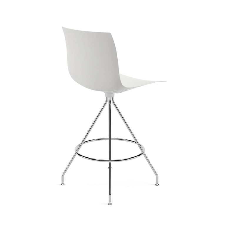 Stool CATIFA RE 46, H 65 White, Chrome Base ARPER