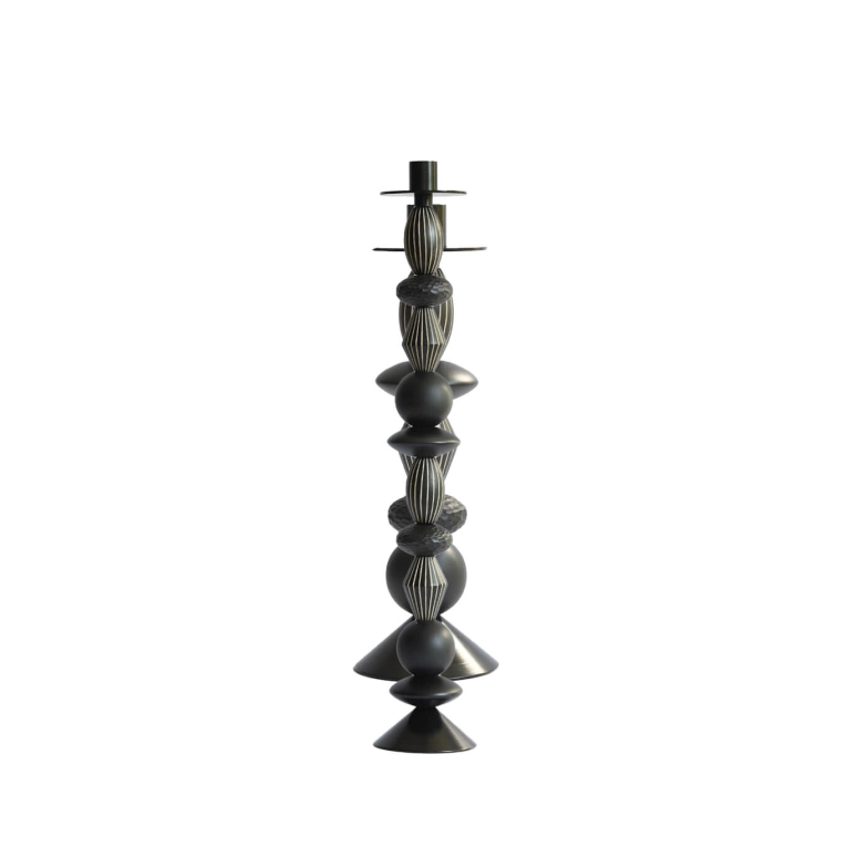 Photophore, bougeoir et bougie PLAY & BURN large Érable noir ZANAT