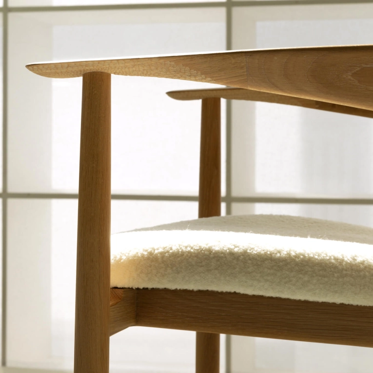 Dining Chair SAVA extra comfort Baru 200 oak white ZANAT