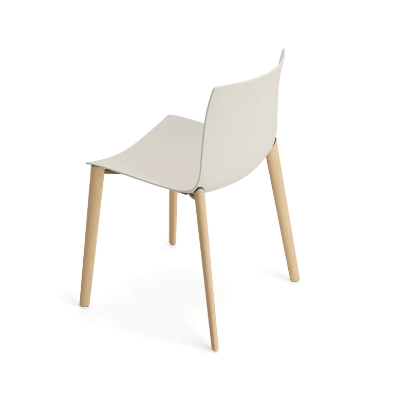 Chaise CATIFA RE 46 Pieds bois Ivoire ARPER