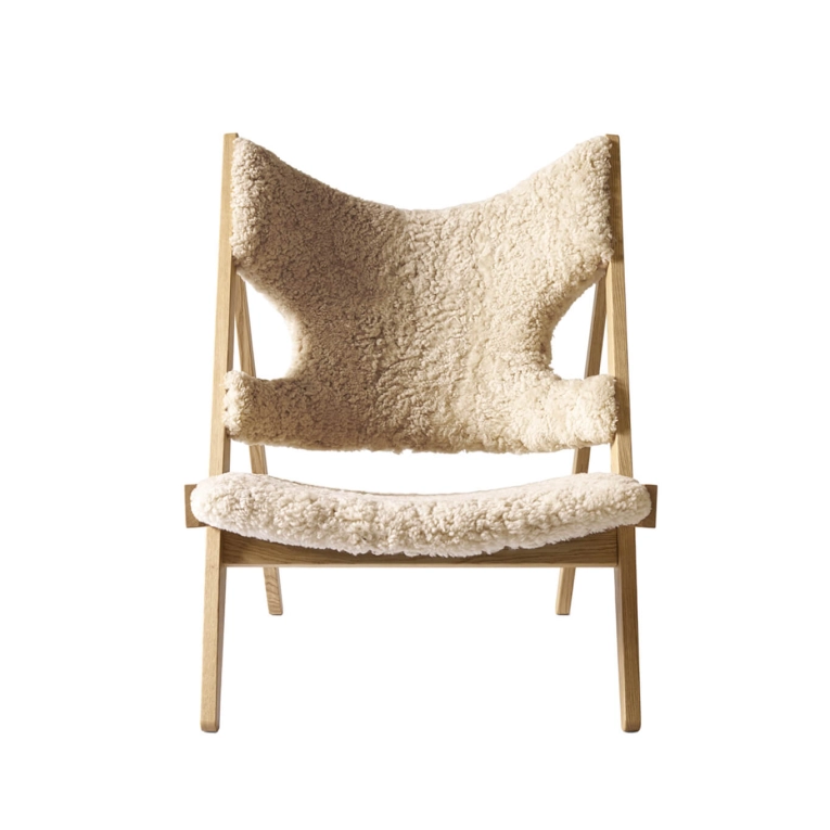 Fauteuil KNITTING Chêne/ Sheepskin Nature AUDO COPENHAGEN