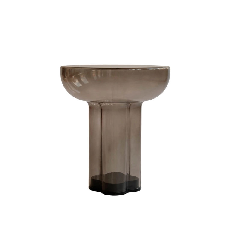 Table d'appoint guéridon CROWN TALL verre Forêt fumé 101 COPENHAGEN