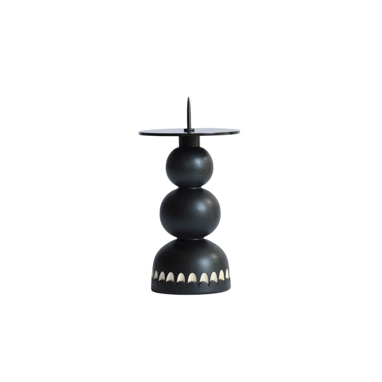 Photophore, bougeoir et bougie AURORA small Érable noir ZANAT