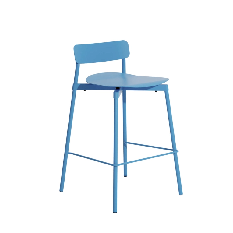 Tabouret Haut 65 Fromme Aluminium Bleu Ciel Petite Friture