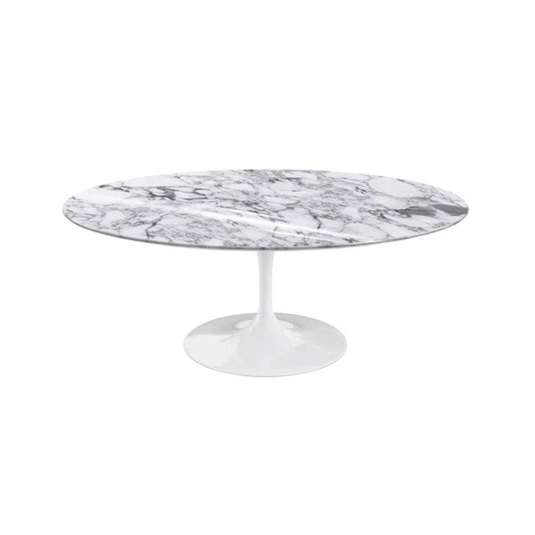 Table basse SAARINEN Ovale 107 x 70 Marbre Arabescato brillant KNOLL