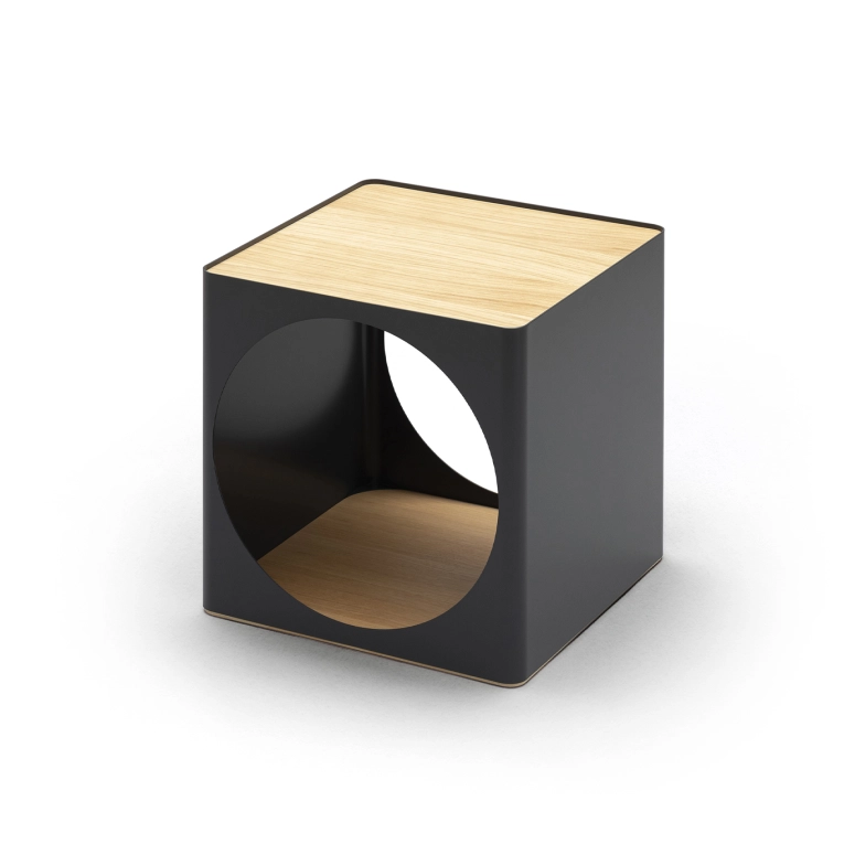 Table d'appoint guéridon RING Gris Anthracite B-LINE