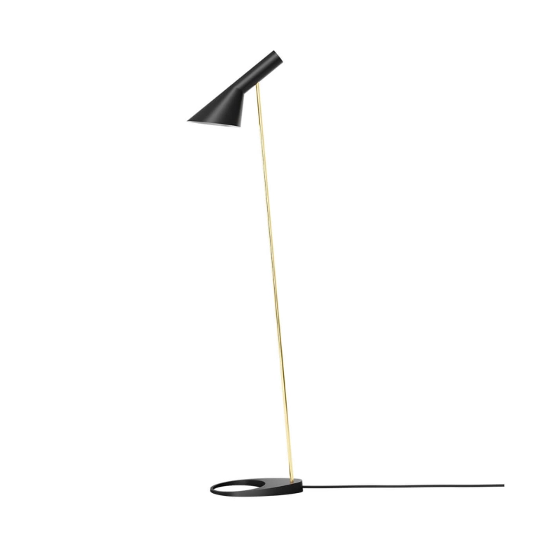 Lampadaire AJ FLOOR Noir / Laiton LOUIS POULSEN