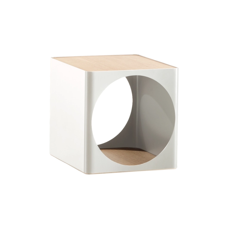 Table d'appoint guéridon RING Blanc B-LINE