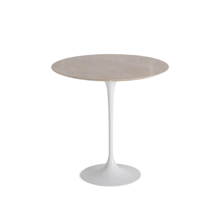 Table d'appoint guéridon SAARINEN Marbre Emperador Light satiné mat KNOLL