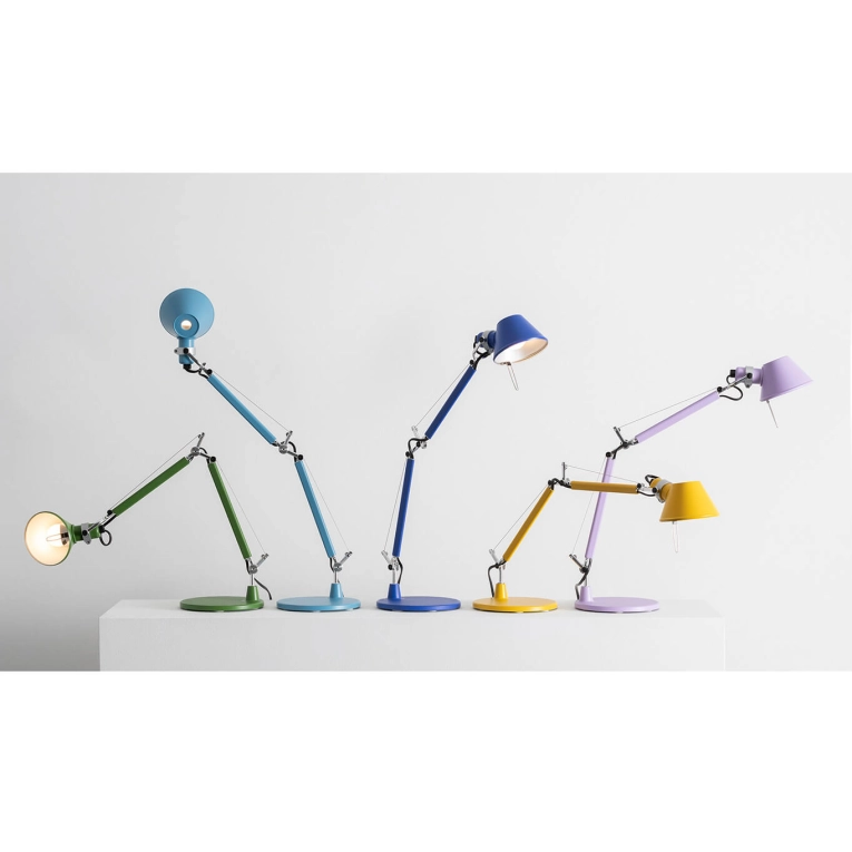 Lampe de bureau TOLOMEO MICRO COLOR MATTE Bleu Clair ARTEMIDE