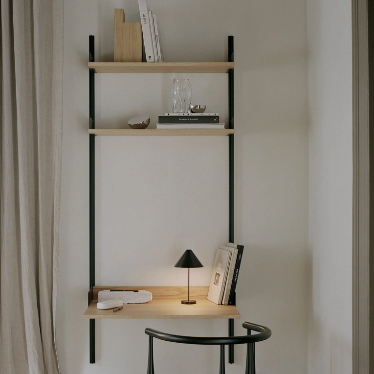 Bureau NEW WORKS STUDY SHELF Noir/ Chêne NEW WORKS