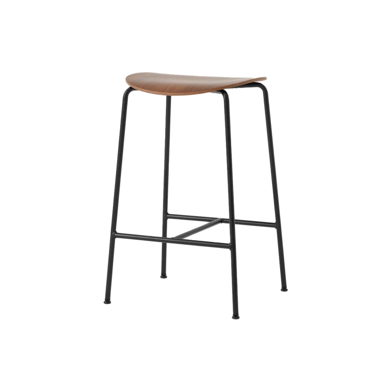 Tabouret haut PAVILION AV37 Noyer AND TRADITION