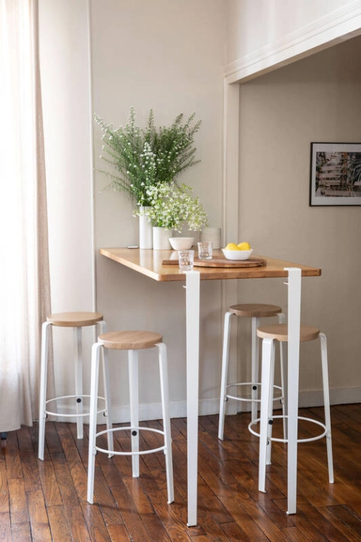 Table Pied TIPTOE 110 CM Blanc Creme TIPTOE