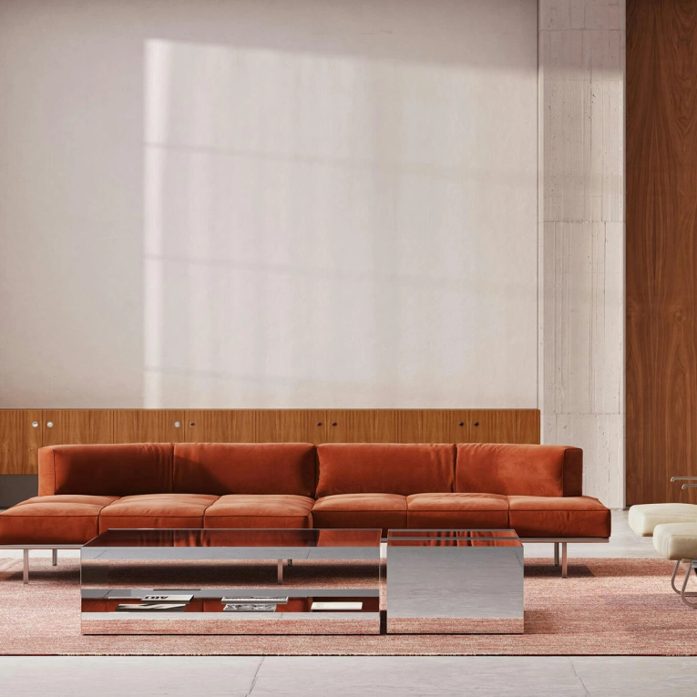 Table basse D'URSO L 68 Acier KNOLL