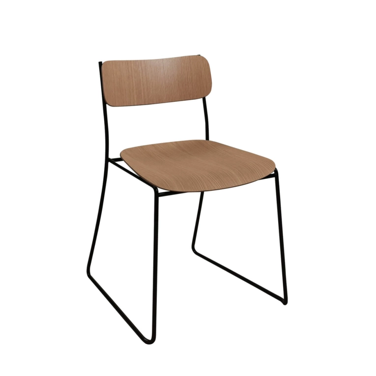 Chaise SEN 65.6 Chêne/ noir NOMA