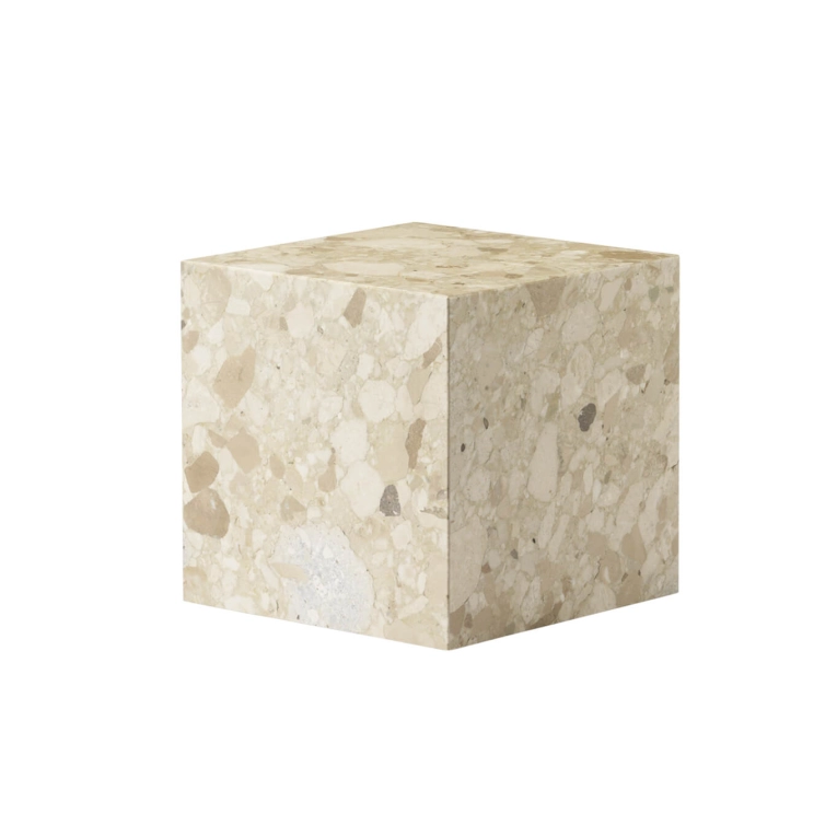 Table d'appoint guéridon PLINTH CUBIC Kunis Breccia AUDO COPENHAGEN