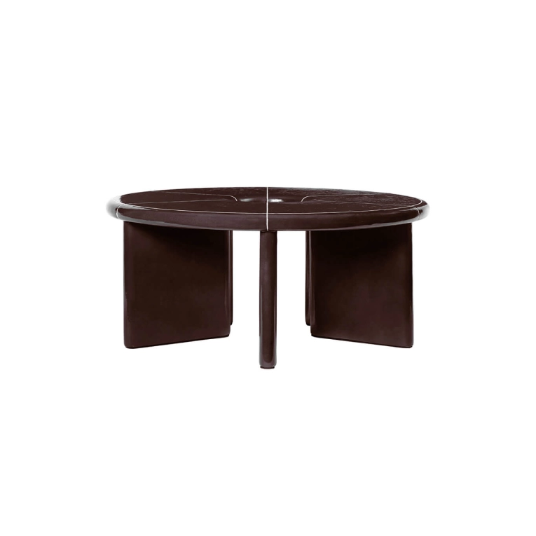Table basse DEYA Ø80 Marron FERM LIVING