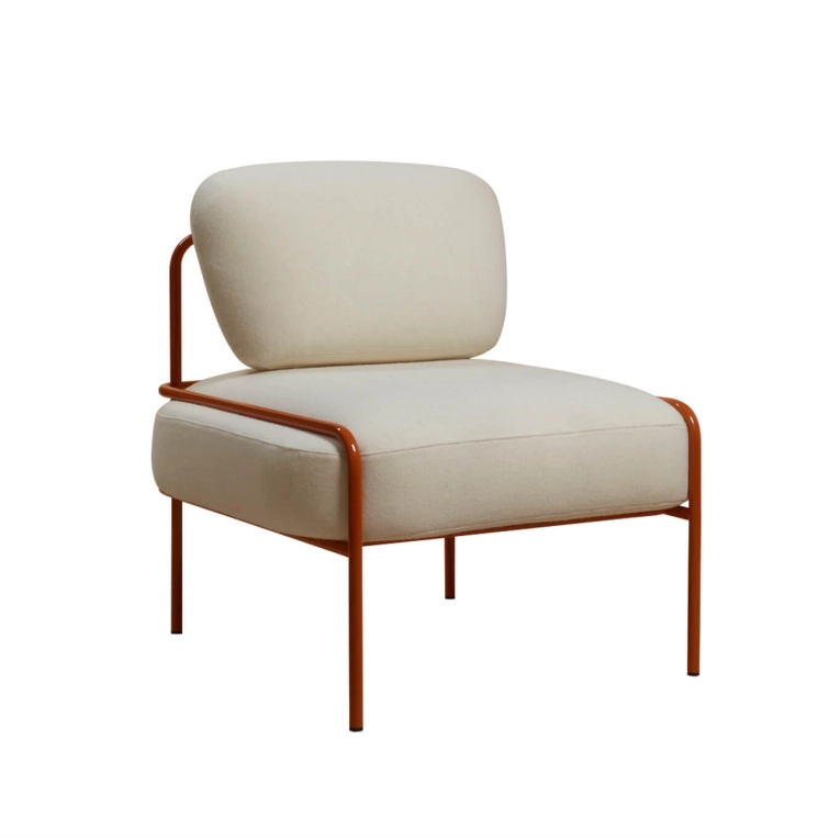 Fauteuil LAIME 42 Orange brun/ Arpin écru NOMA