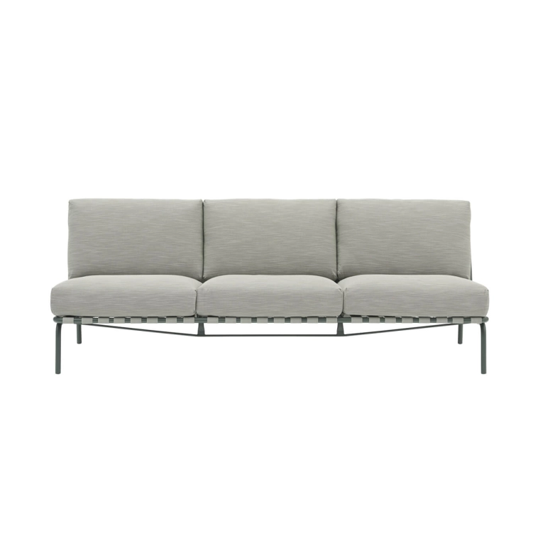 Canapé extérieur SETTLE 3 places côtelé  Weave 2/Vert foncé MUUTO