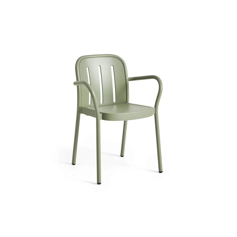 Outdoor Lounge Chair DEVILLE Arms, Green HAY
