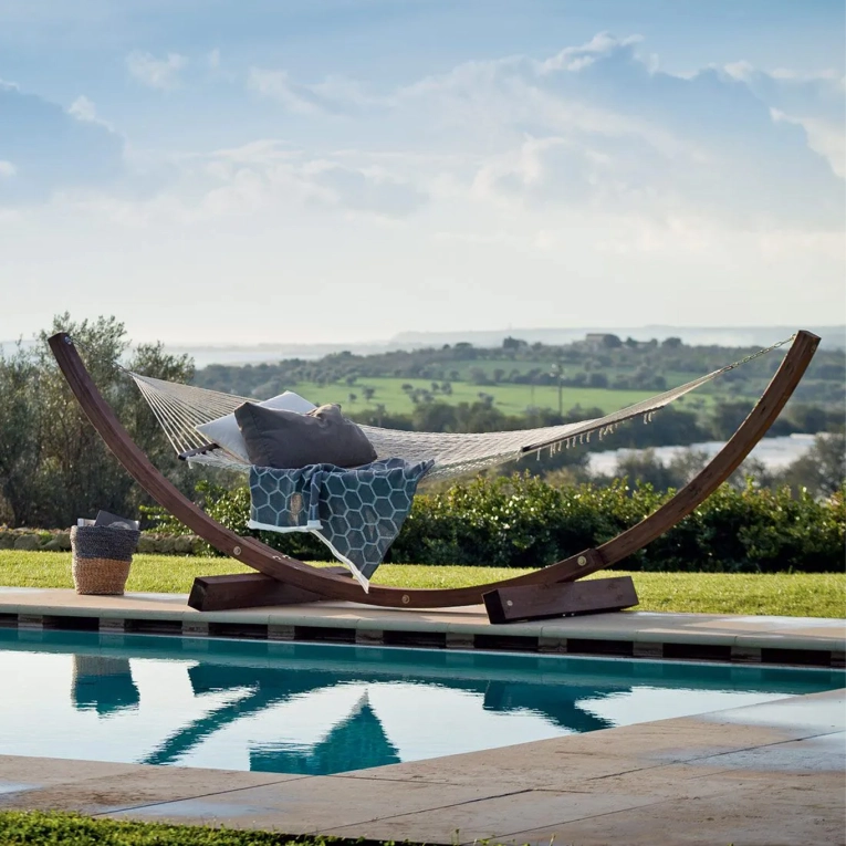 Bain de soleil, chaise longue et hamac AMANDA Gris chiné UNOPIÙ
