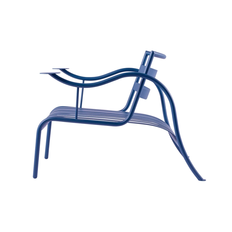 Fauteuil THINKING MAN'S CHAIR Bleu violet CAPPELLINI