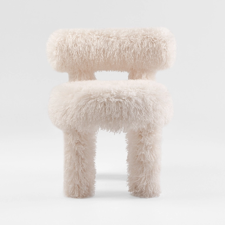 Chaise GROPIUS CS1 FLUFFY Azur cotonneux Ivoire NOOM HOME