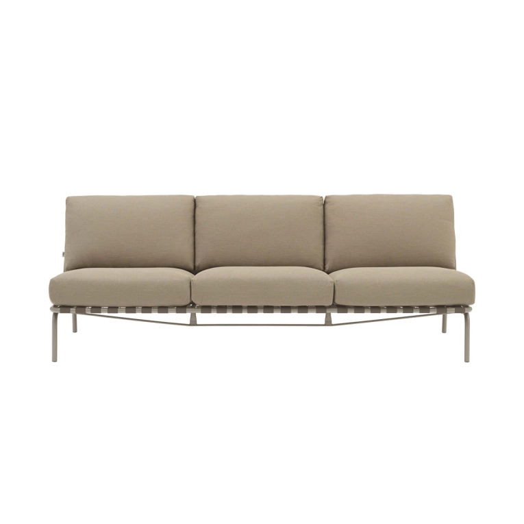 Canapé extérieur SETTLE 3 places côtelé Weave 5/Taupe MUUTO