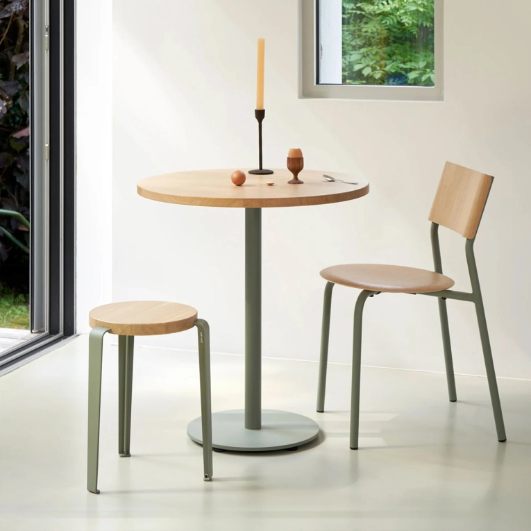 Tabouret LOU Chêne/Gris Eucalyptus TIPTOE