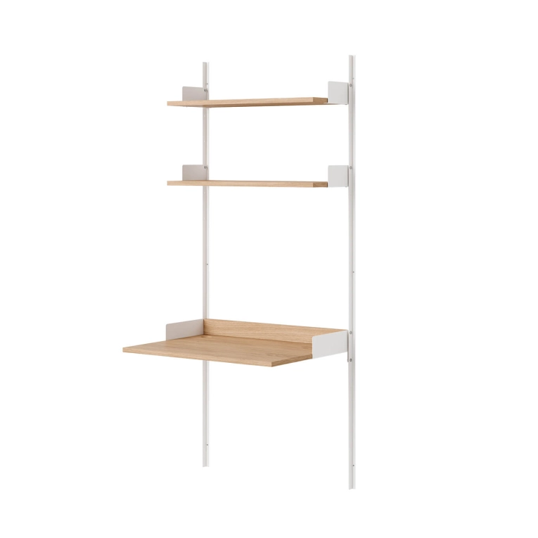 Bureau NEW WORKS STUDY SHELF Blanc/ Chêne NEW WORKS