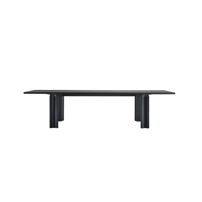 Table NAVE Érable Noir sculpture fine en relief ZANAT