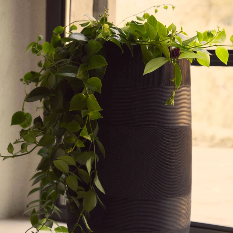 Ensemble de 2 TIVAL effet Ciment Noir Ø 45 et Ø 32 cm KAVE HOME