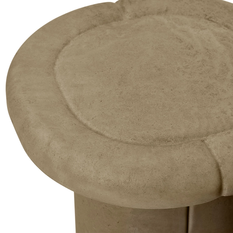 Table d'appoint guéridon ALDER Gris terre MATER