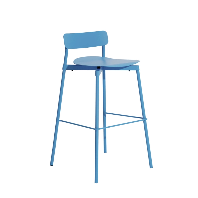 Tabouret h75 Fromme Aluminium Bleu Ciel Petite Friture