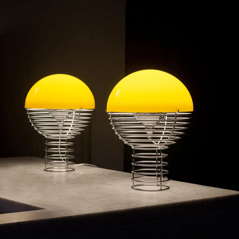 Lampe à poser WIRE Ø 30 Jaune VERPAN