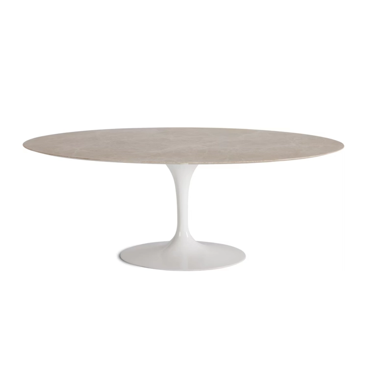 Table SAARINEN Ovale marbre Emperador Light brillant KNOLL