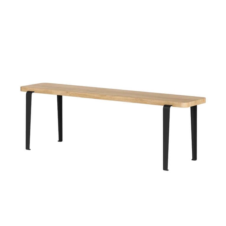 Banc LOU Chêne/Noir Graphite L 140 TIPTOE