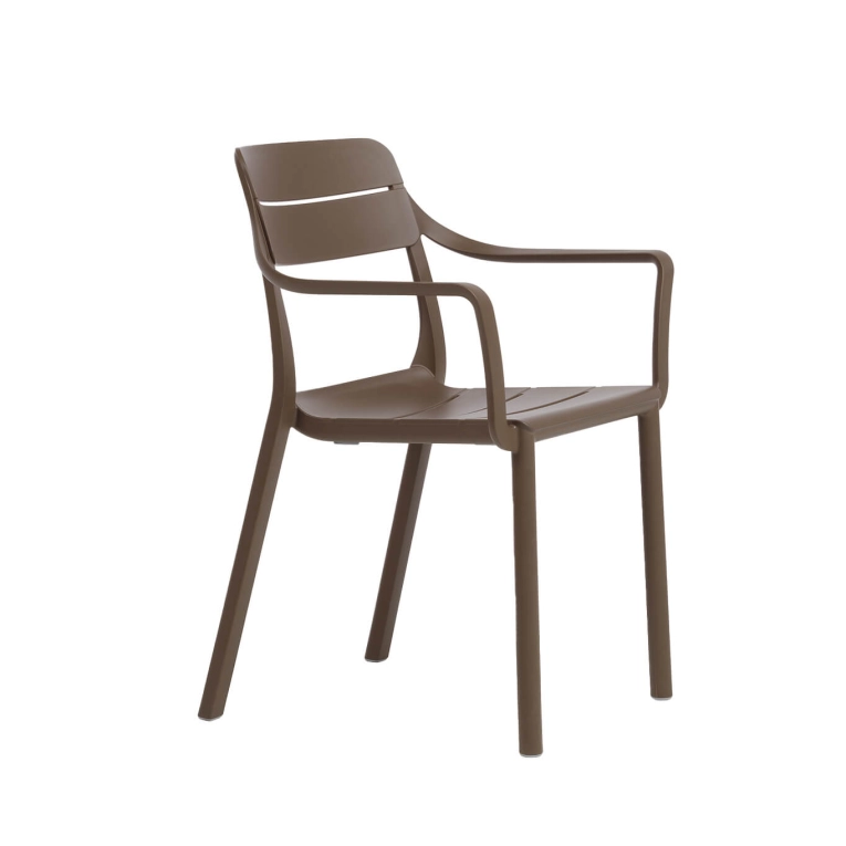 Chaise extérieure CASSIA avec accoudoirs Tabac NARDI