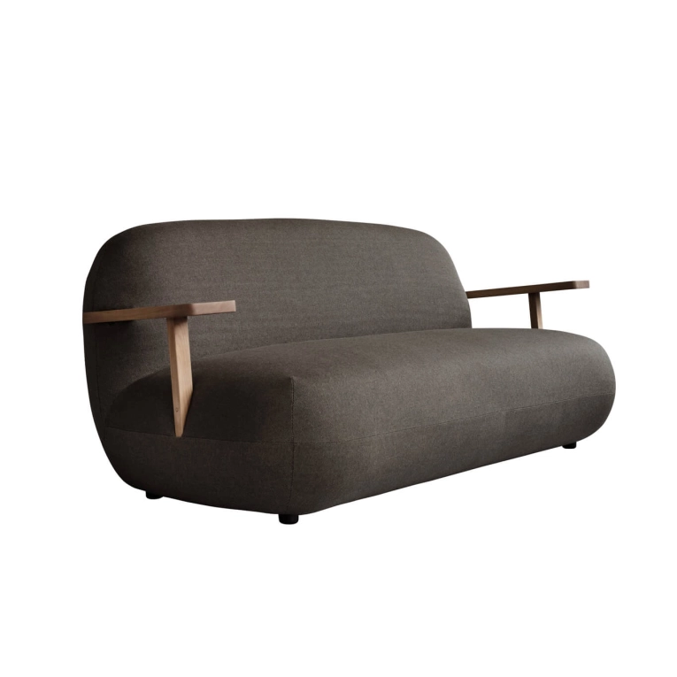 Canapé TOE Gris pierre/Teck 101 COPENHAGEN