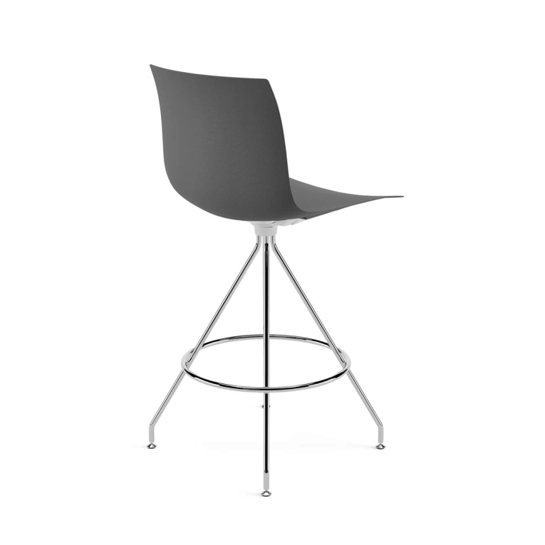 Stool CATIFA RE 46, H 65 Grey, Chrome Base ARPER