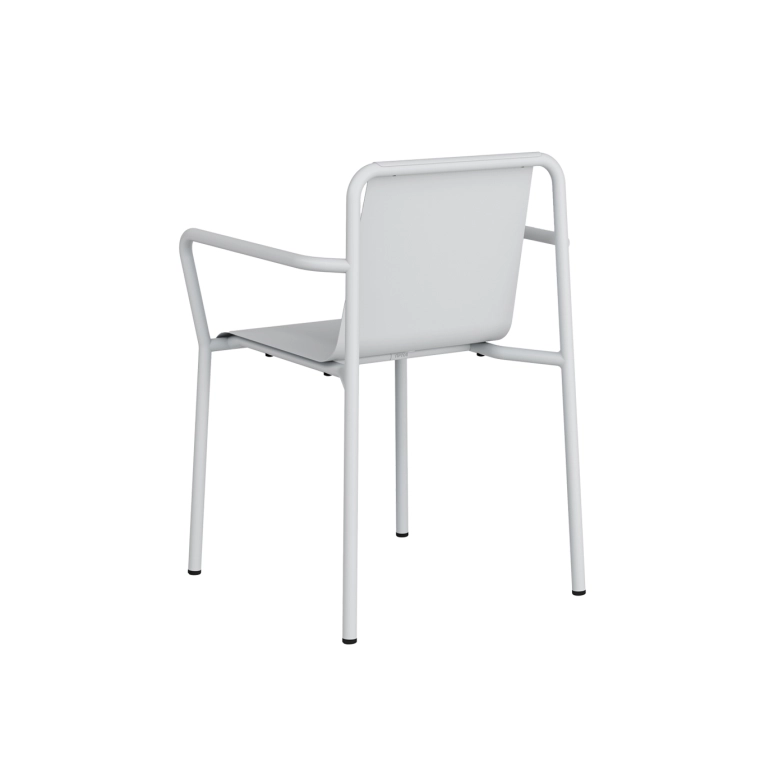 Chaise extérieure PANORAMA Gris Craie avec accoudoirs TIPTOE