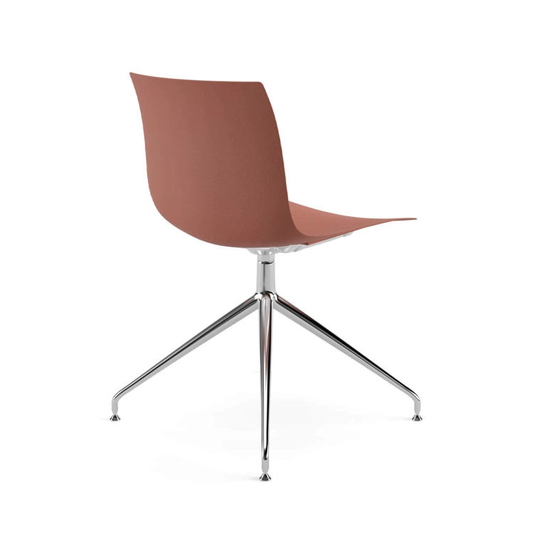 Dining Chair CATIFA RE 46 Orange, Chrome Base ARPER